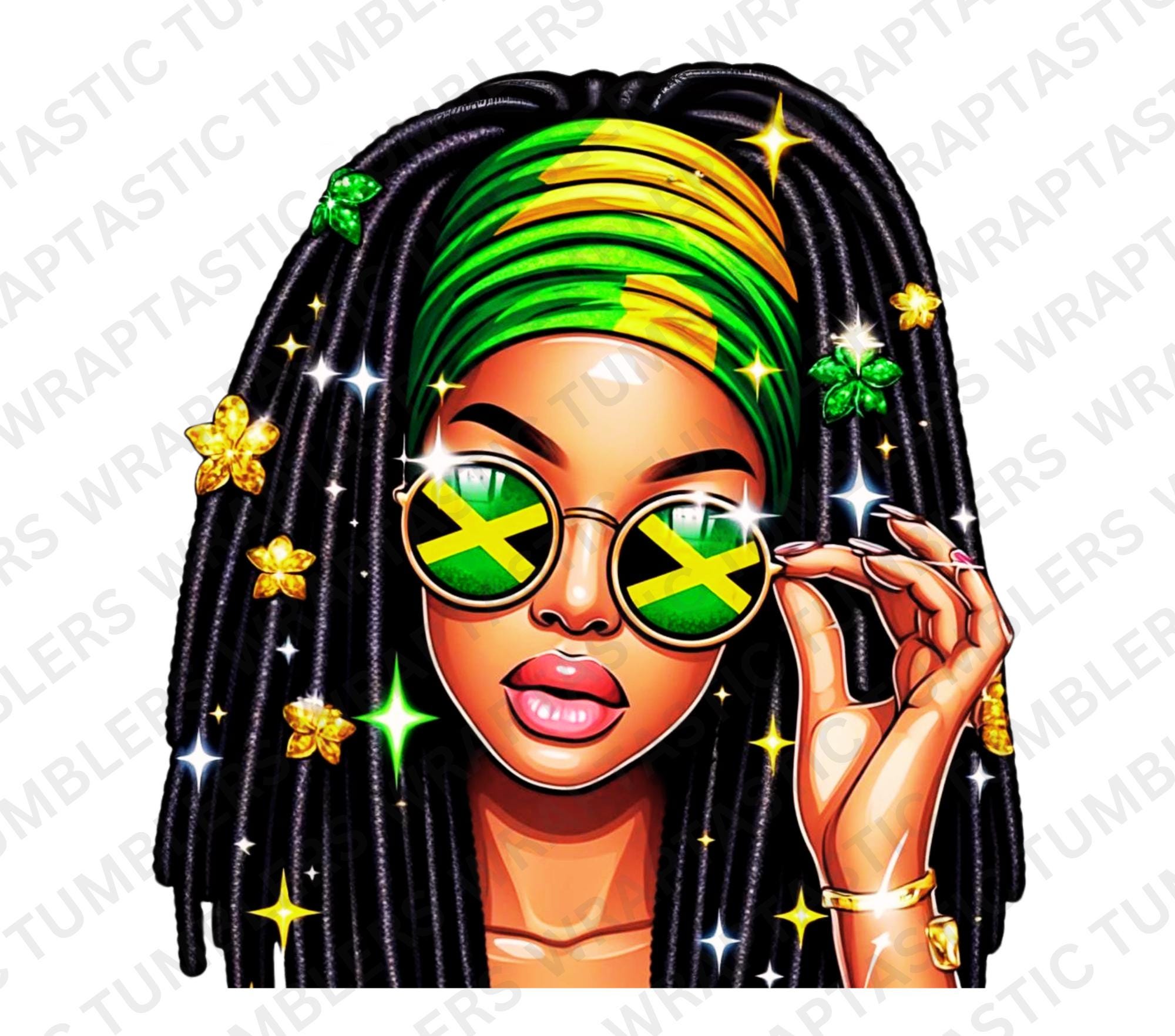 Jamaican Girl Tumbler Wrap Svg Black Culture Svg Black Woman Svg Afro ...