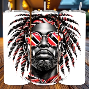 Locs Png Trinidad Tobago Art Png Prints Trini Shirt Png Caribbean Carnival Trinidadian Flag Trinidad Tumbler Wrap 20oz Skinny Island Tumbler