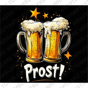 Oktoberfest Beer Stein PNG: Prost! 20oz Tumbler Sublimation Design