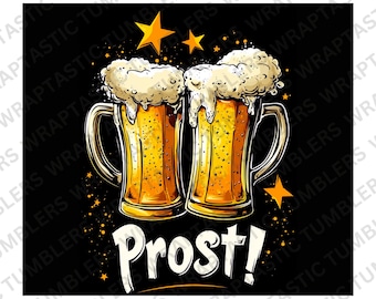 Oktoberfest Beer Stein PNG: Prost! 20oz Tumbler Sublimation Design