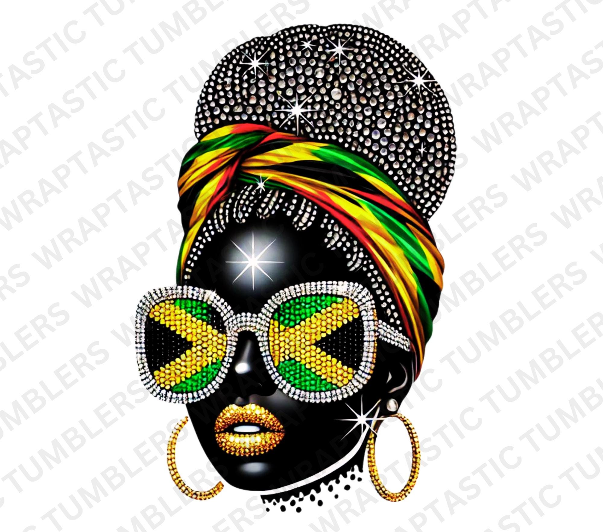 Jamaica Png Svg Black Woman Svg Tumbler Wrap Rastafarian Black Culture ...