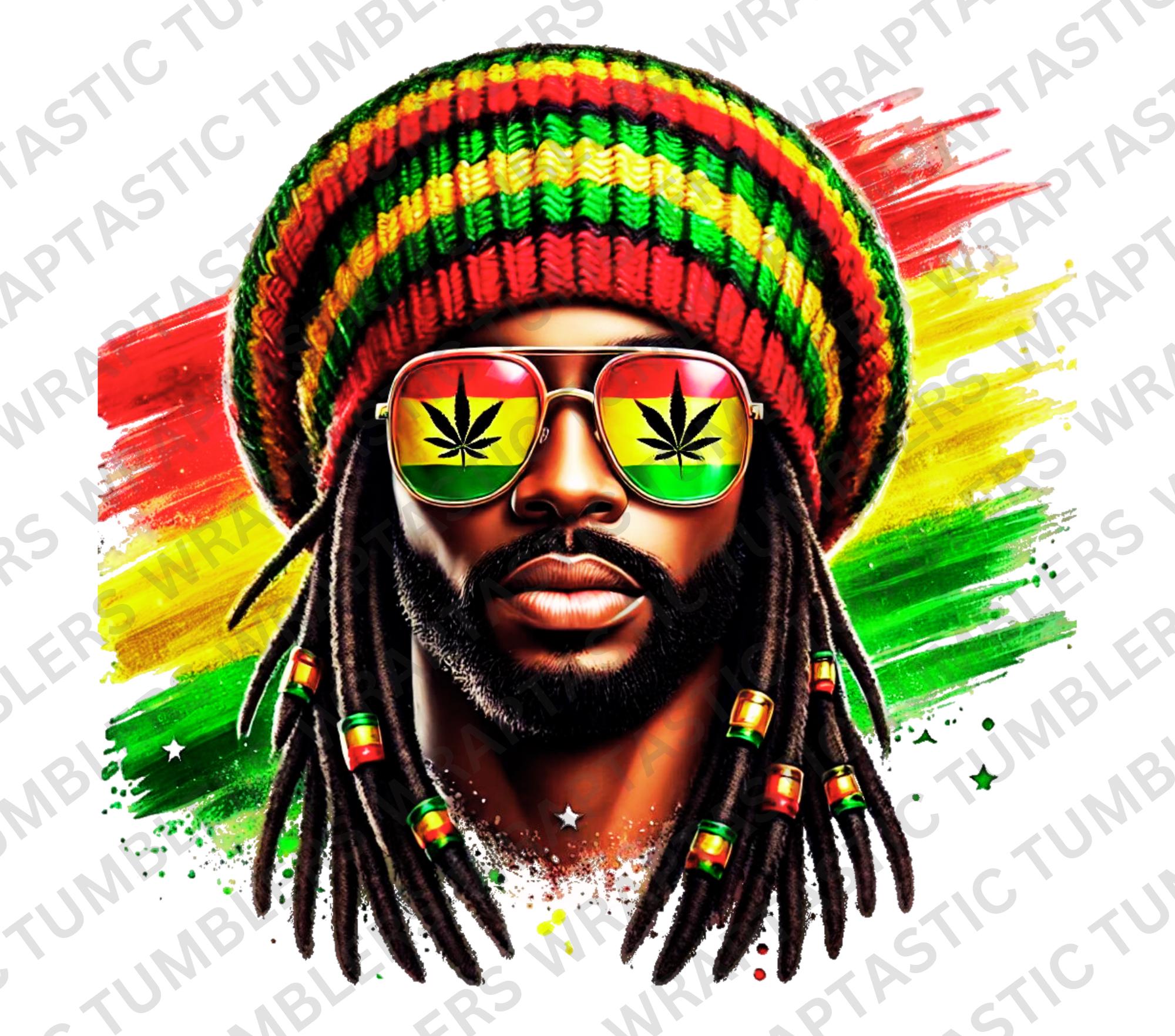 Rasta Man Tumbler Wrap: Reggae Jamaican Pride (PNG SVG) - Etsy