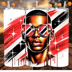 Trinidad Tobago Art Png Prints Caribbean Carnival Trinidad Tumbler Wrap Trini Shirt Png Trinidadian Flag Tumbler 20oz Skinny Island Tumbler