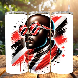 Trinidad Tobago Art Png Prints Trinidad Tumbler Wrap Trini Shirt Png Caribbean Carnival Trinidadian Flag Tumbler 20oz Skinny Island Tumbler
