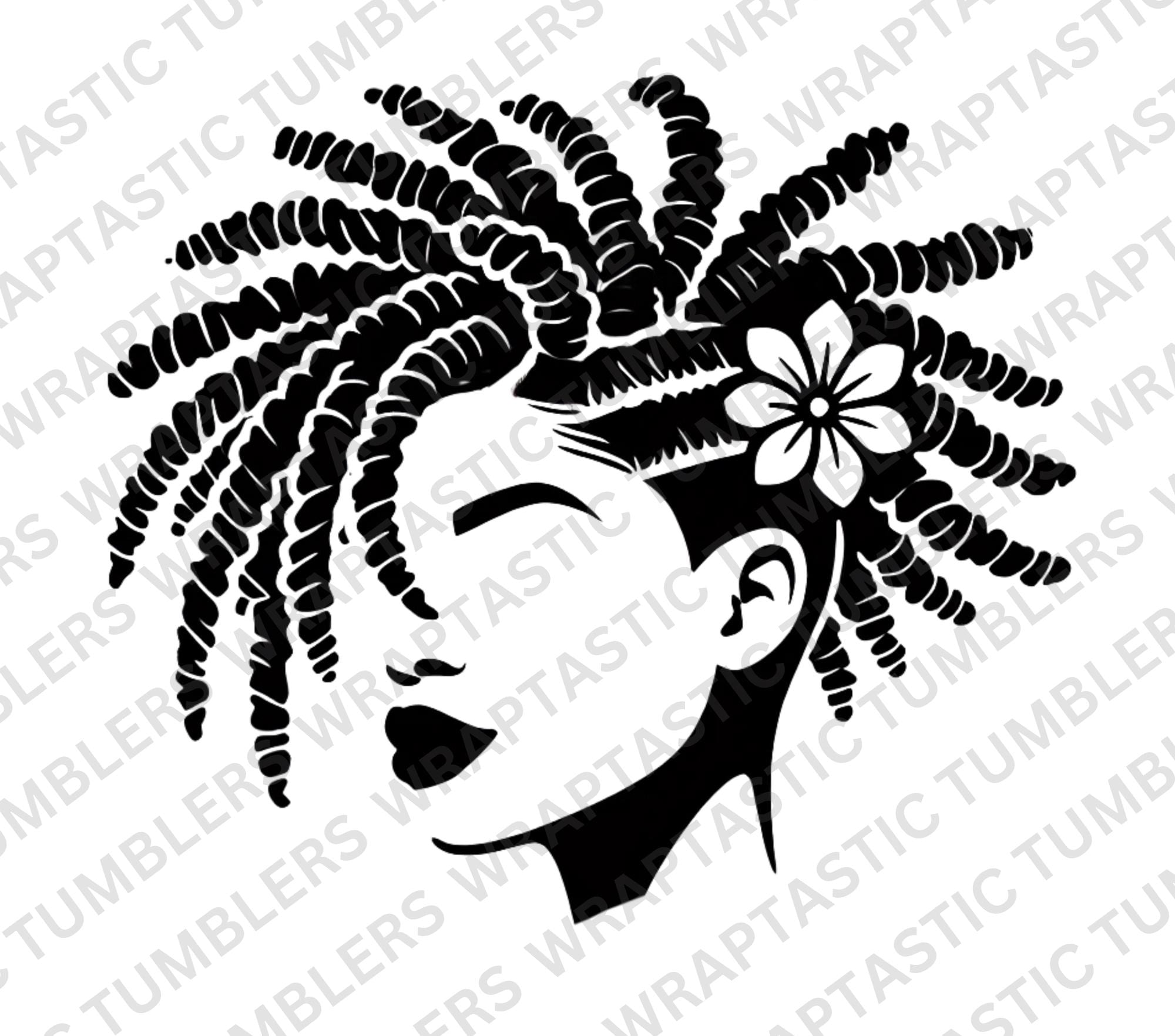 Loc'd and Loaded Svg Tumbler Wrap, Dreadlocks Png, 20oz Skinny Afro Messy Bun Locs, Girl With Locs Svg African American Black Woman Svg Png