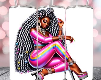 Black Woman Black Melanin Queen Inspiration Quotes  Affirmations Tumbler Png Seamless 20oz Skinny Positive Affirmation Afro Png Blessed Png
