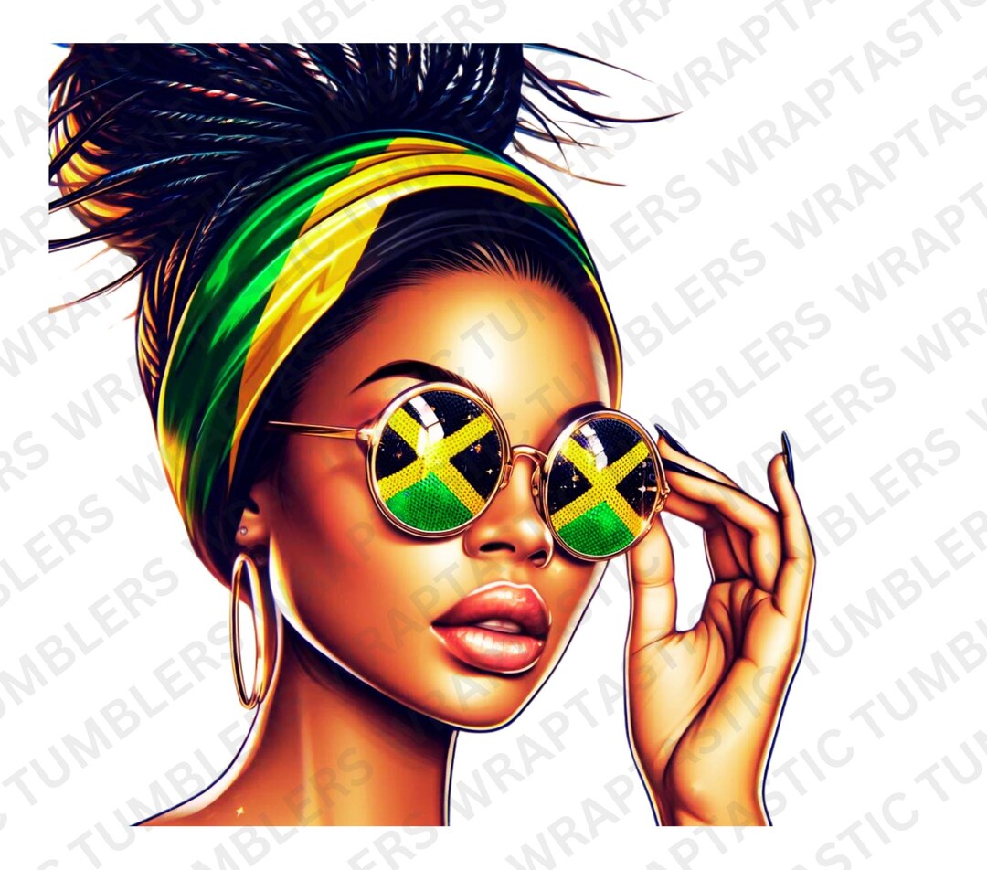 Jamaica Png Svg Rastafarian Black Culture Svg Tumbler Wrap Black Woman ...