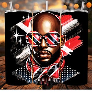 Trinidad Tobago Art Png Prints Trinidad Tumbler Wrap Caribbean Carnival Trini Shirt Png Trinidadian Flag Tumbler 20oz Skinny Island Tumbler