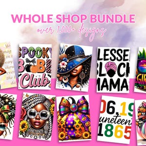 Tumbler Wrap Designs: Whole Shop PNG Clipart Bundle (Commercial License Digital Download)