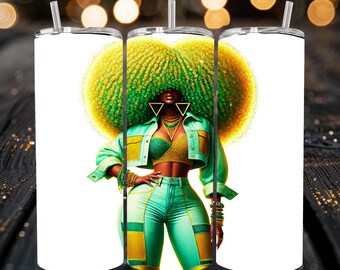 Clipart di donne nere Clipart di ragazze nere PNG Affermazioni di bicchieri per donne nere Disegni di sublimazione digitale afrocentrici ispiratori Afro PNG