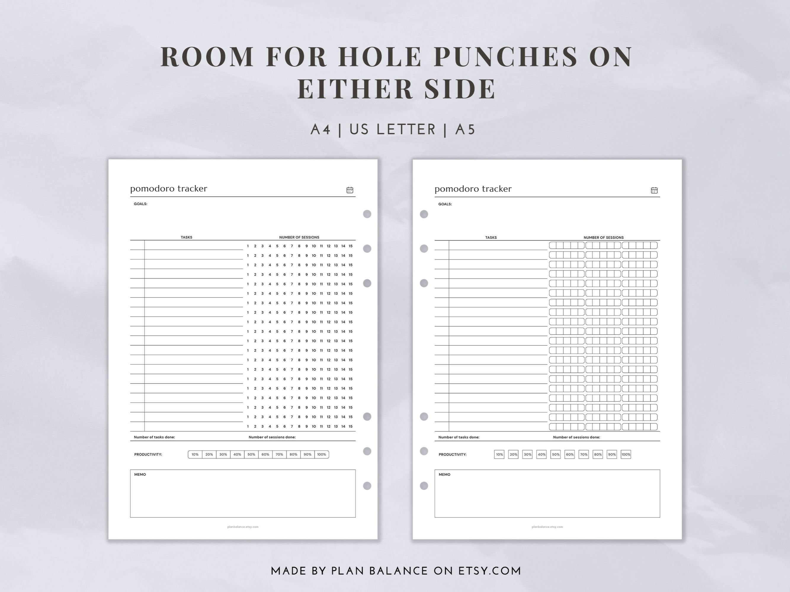 Pomodoro Tracker Printable, Editable Daily Project Template, Study ...