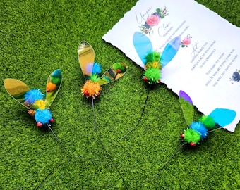 Nachahmung bunte Bienen für Katzen Teaser, Ersatz für Katzenspielzeug, handgemachtes Katzenspielzeug, handgefertigtes Katzenspielzeug