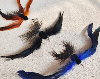 Imitation Flying birds for Cat Teaser, Cat Wand Toys Replacement, Handmade Feather Cat Toys, Cat Teaser Attachment, Cat Lover Gifts