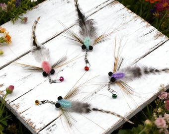 Imitation Flying Insects for Cat Teaser, Cat Wand Toys Replacement, Handmade Cat Toy, Cat Teaser Attachment, Cat Gifts, Cat Lover Gifts