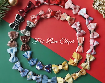 11 Farben erhältlich! 5-teiliges Set aus Haustier-Bogen-Haarspangen, Welpen-Haarspangen, Kätzchen-Haarspangen, Weihnachtsgeschenke für Tierliebhaber