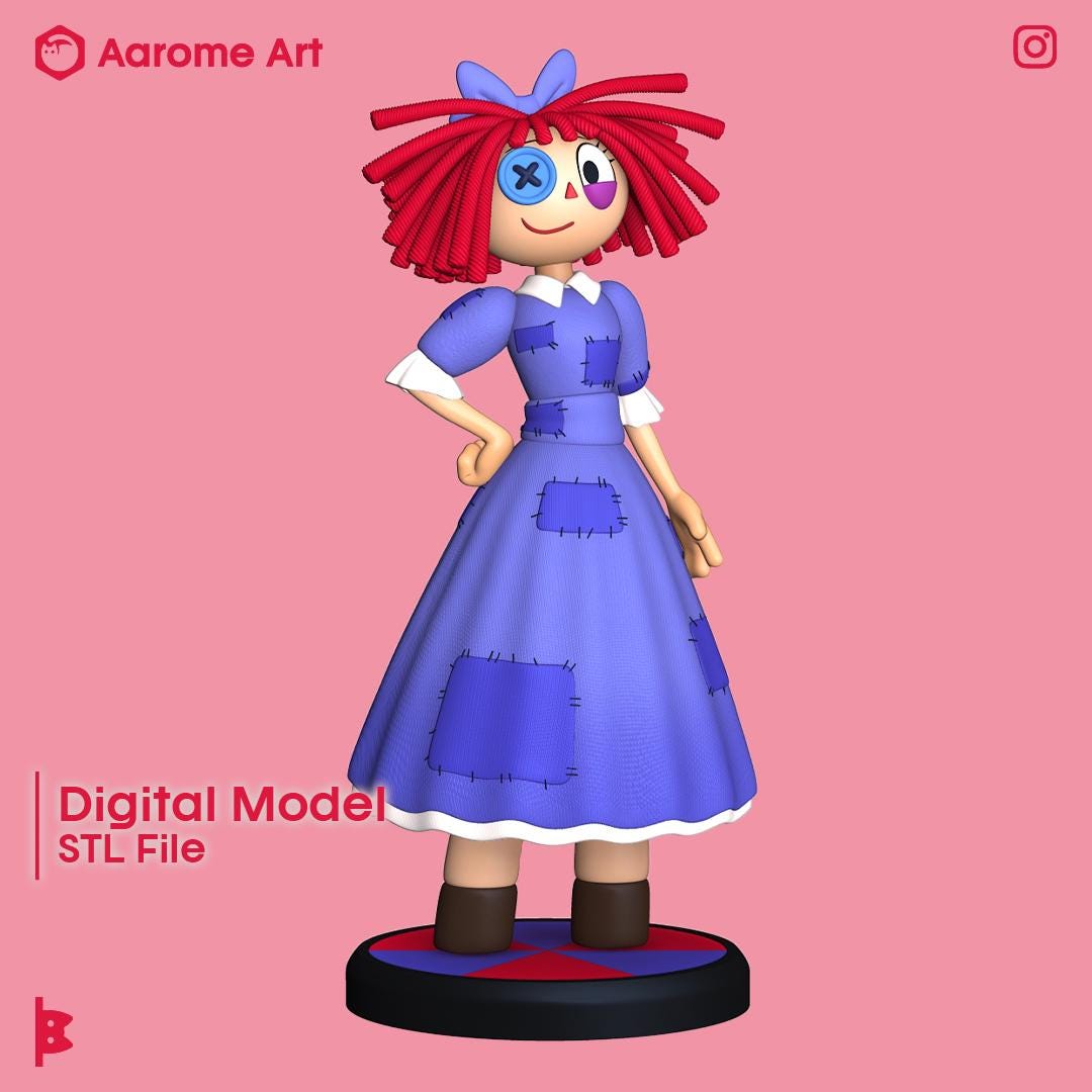 Ragatha the Amazing Digital Circus Digital Model for 3D Printing - Etsy