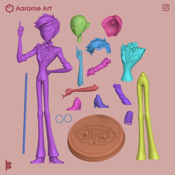 Alastor Human Hazbin Hotel Digital Model for 3D Printing - Etsy