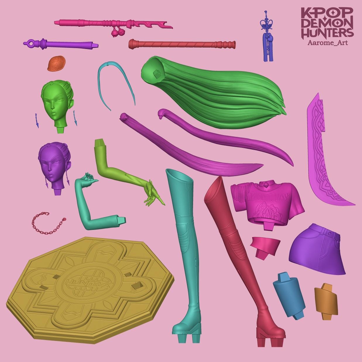 Watch Kpop Demon Hunters Digital Model for 3D Printing - Etsy