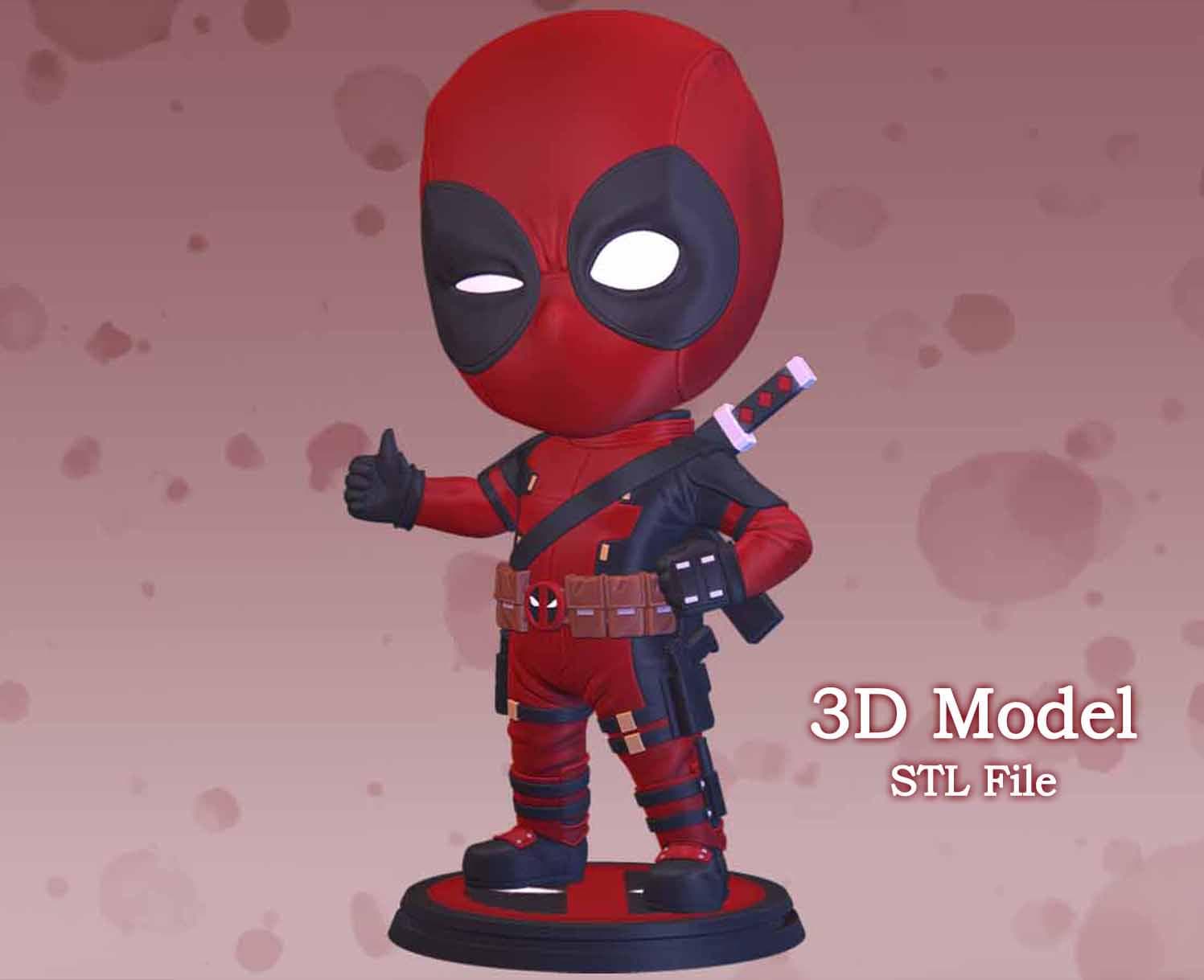 Deadpool Chibi - Etsy, image size:1497x1219