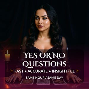 Lectura de Tarot de Sí o No a la misma hora, Respuesta Psíquica Instantánea, Lectura de Tarot de 1 Pregunta, Predicción Rápida de Sí o No, Lectura de Orientación Espiritual