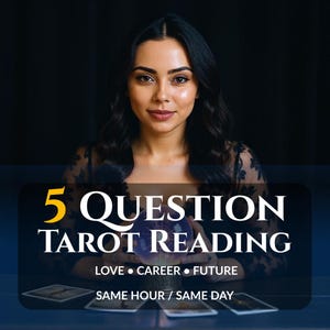 Lettura dei Tarocchi a 5 Domande, Lettura Psichica alla Stessa Ora, Risposte Accurate ai Tarocchi, Intuizioni su Amore, Carriera, Futuro, Lettura Rapida dei Tarocchi
