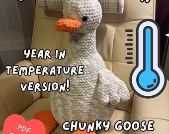 2026 Temperature Jumbo Chunky Porch Goose Plush –  Amigurumi PDF
