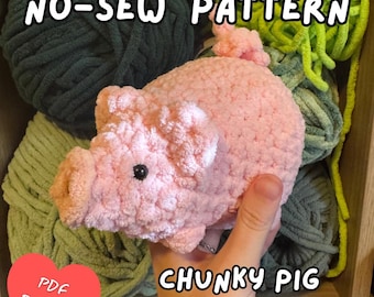 Chunky Pig Plush – No-Sew Amigurumi PDF