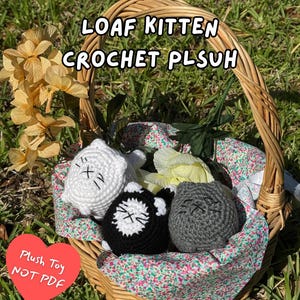 Loaf Kitten Plush – Tiny Crochet Cat Plushie – Handmade Desk Pet – Custom Color Amigurumi Cat – Mini Yarn Cat Gift for Cat Lovers
