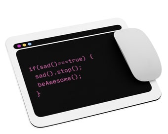 Tech Babes "Be Awesome" Dark Mode Mousepad