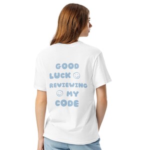 Tech Babes "Good Luck" Oversized Tee - Blue