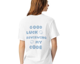 Tech Babes "Good Luck" Oversized Tee - Blue