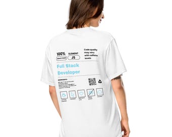 Tech Babes "Full Stack Dev" Oversized Tee Blue