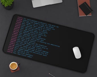 Git Log Desk Mat