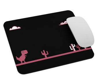 Dino Dark Mode Mouse Pad