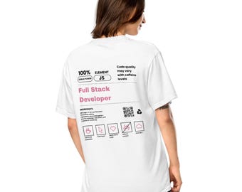 Tech Babes "Full Stack Dev" Oversized Tee Pink