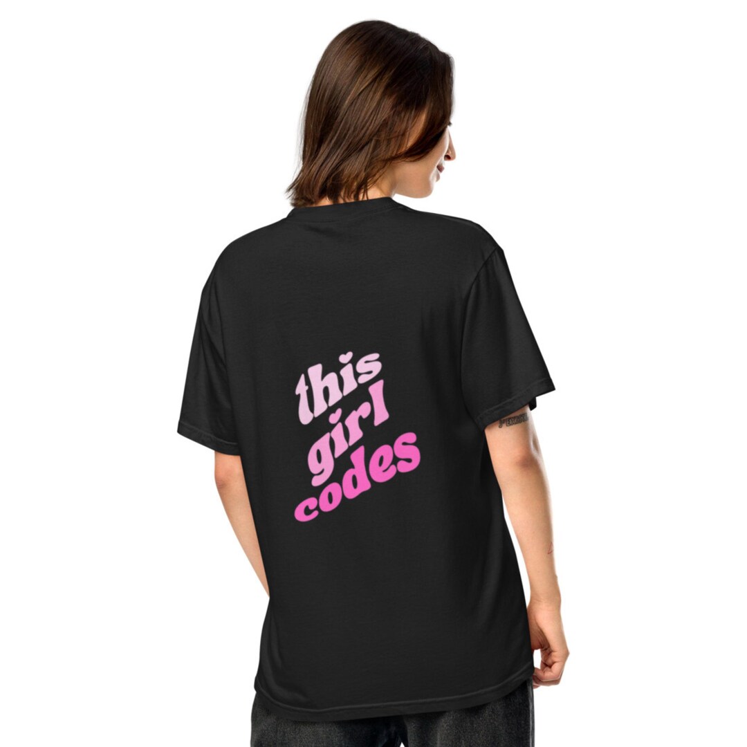 Tech Babes "this Girl Codes" Oversized Tee - Etsy
