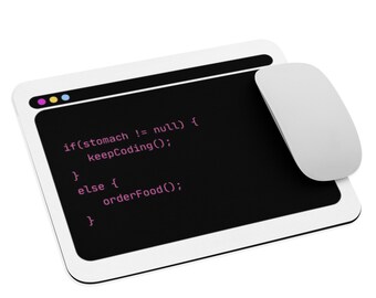 Tech Babes "Order Food" Dark Mode Mousepad