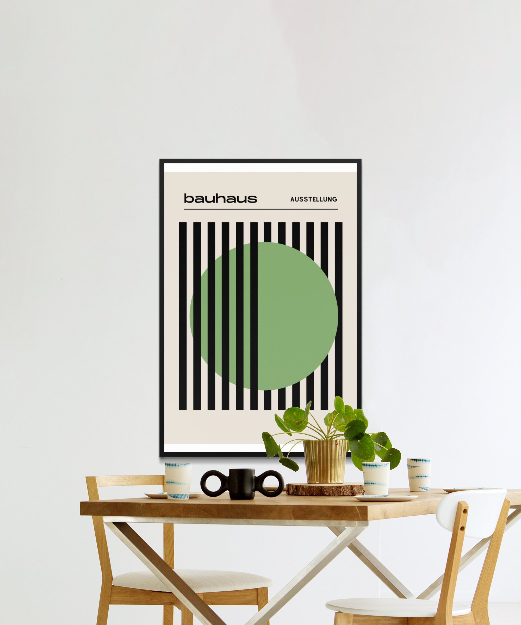 Bauhaus Exhibition Poster, Modernist Wall Art, Abstract Geometric Print ...