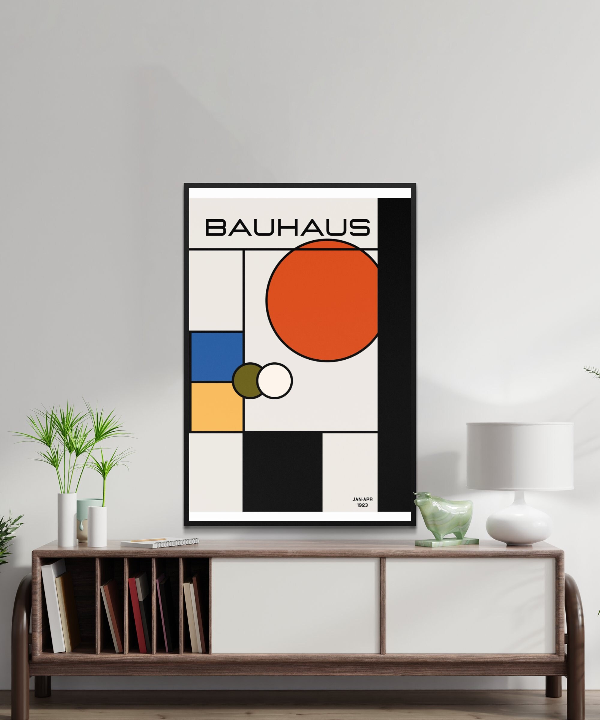 Bauhaus Style Wall Art Print, Modernist Poster, Abstract Geometric Home ...