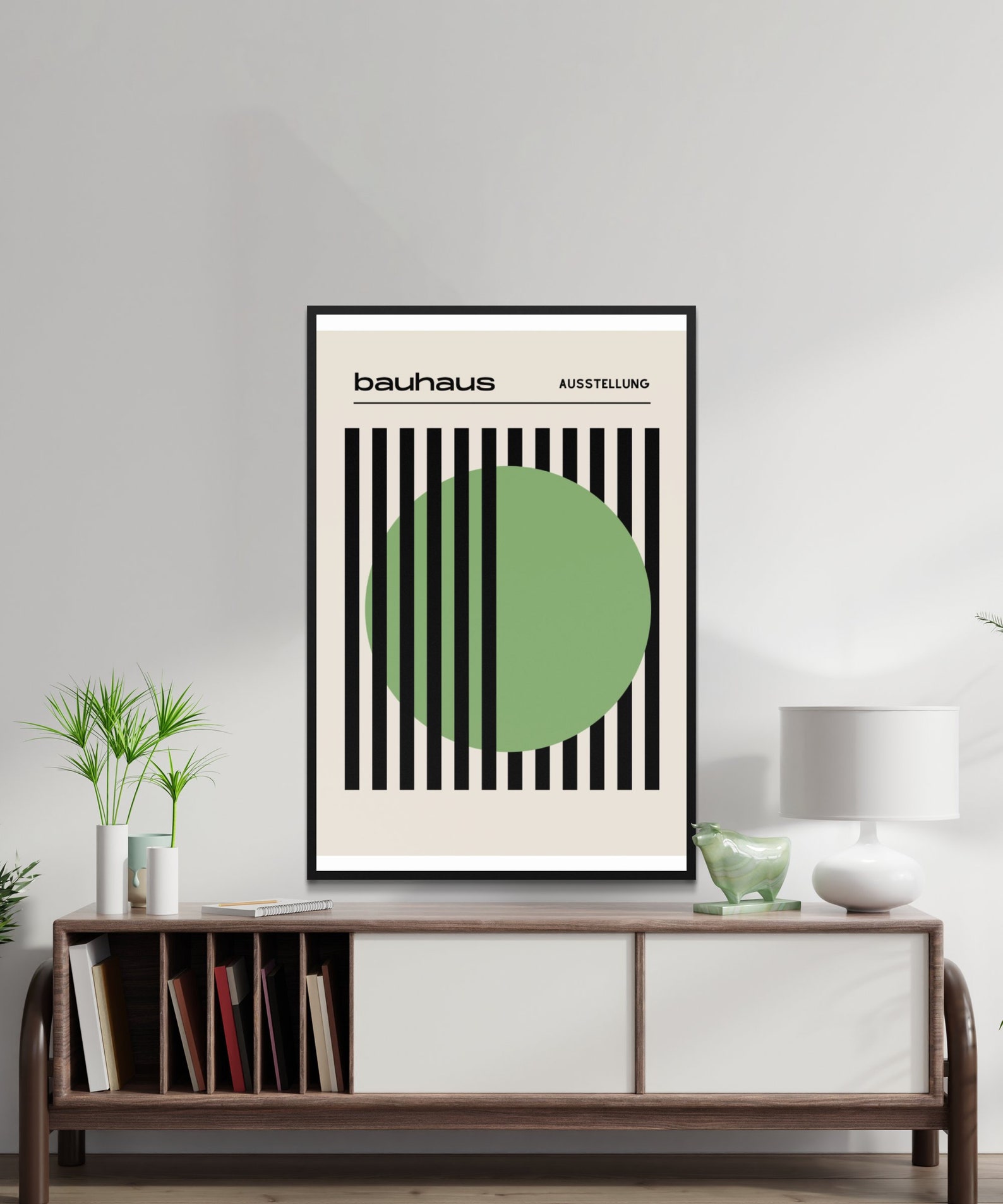 Bauhaus Exhibition Poster, Modernist Wall Art, Abstract Geometric Print ...