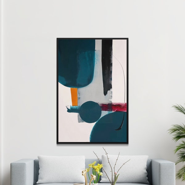 Abstract Canvas Art Print, Modern Wall Decor, Large Painting Reproduction, Home Office Interior Design, Colorful Contemporary Artwork