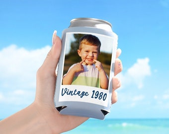 Coozies Personalized Birthday,Custom Birthday Party Decor,40th50th60thBirthday Decorations,Custom Photo Can Coolers,30th Birthday Gifts Idea