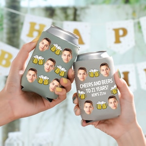 21st Birthday Party Favor,40th 50th 60th Birthday Decor, Regular or Slim Can Cooler, Funny Personalized Can Cooler, Birthday Decorations