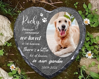 Dog Memorial Stone, Pet Memorial Stone, Personalized Sympathy Gift for Pet, Memorial Garden Stone, Dog Sympathy Gift with Gift Box
