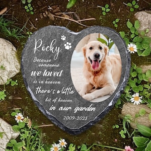 Piedra conmemorativa para perros, piedra conmemorativa para mascotas, regalo de condolencia personalizado para mascotas, piedra conmemorativa para jardín, regalo de condolencia para perros con caja de regalo