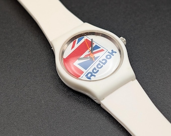 Vintage Reebok Watch, Union Jack Dial, 90s Sporty Streetwear