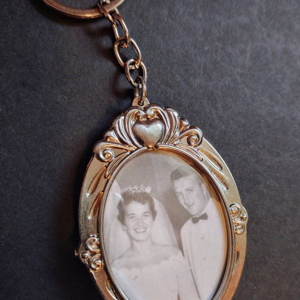 Double Sided Picture Frame Keychain