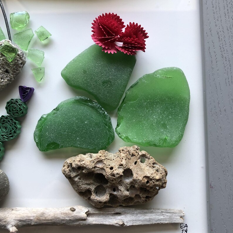 Sea Glass Plant Shelf With Paper Quilling Etsy