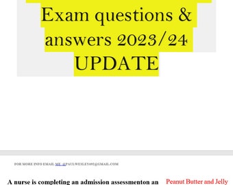 ATI PEDS Proctored Exam questions & answers 2023/24 UPDATE