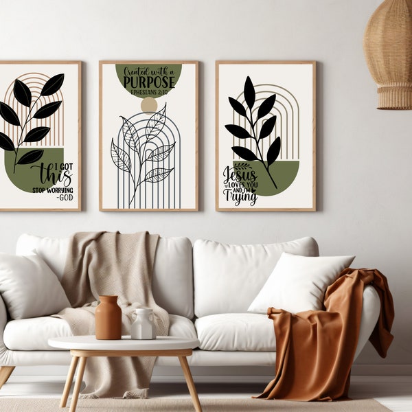 Christian Three Piece Wall Art - Etsy